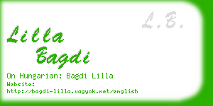 lilla bagdi business card